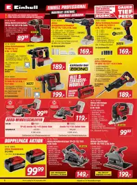 Zgonc Flugblatt Seite 6: Akku-Stichsäge TP-JS 18/135 Li BL Solo €99,99, Akku Doppelpack €99,99