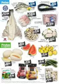 Folheto Bolama Página 4: Pescada n° 3 chilena congelada €8,99, Pêra rocha €1,39