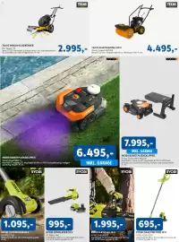 Davidsen tilbudsavis Side 13: Worx robotplæneklipper €7.995,00, Ryobi græstrimmer 18 v €695,00