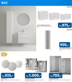 Davidsen tilbudsavis Side 23: Milobad brusevæg €700,00, Cello vaskeskab hvid mat €975,00