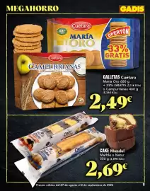 Folleto Gadis semana 35 Página 11: Cake Mandul €2,69, Cuétara María Oro €2,49