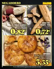 Folleto Gadis semana 35 Página 12: Pan de la abuela €0,82, Campelos barra 100% integral trigo €0,72