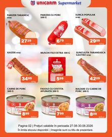 Catalog Unicarm Pagină 2: Gastro sunculita taraneasca €42,09, Unicarm mazăre cu carne de porc €8,09