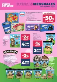 Catálogo La Sirena Página 7: Ben&Jerry's peaces €3,99, Ben & Jerry's Cookie Dough €4,99