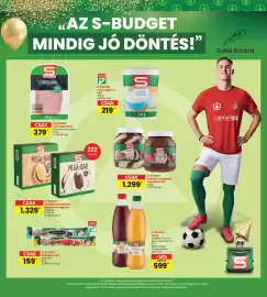 Interspar akciós újság hét 35 Oldal 21: S-budget mega-bar €1.329,00, S-budget kakaókrém €1.299,00