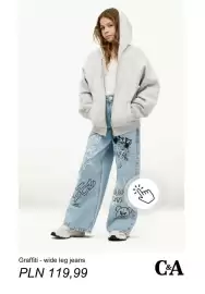 C&A gazetka tydzień 35 Strona 8: Jeansy Graffiti wide leg C & A €119,99