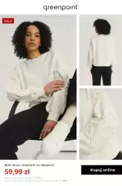 Greenpoint gazetka tydzień 35 Strona 4: Biała bluza z kwiatami na rękawach Greenpoint €59,99