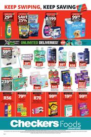 Checkers catalogue Page 4: Lovies Scented/Unscented Baby Wipes €79,99, Always Maxi Sanitary Pads €149,00