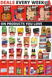 Checkers catalogue Page 3: Charka Briquettes €99,99, Cape Point Frozen Prawn Meat €159,99