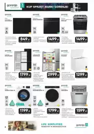 Max Elektro gazetka Strona 4: Zamrażarka Gorenje FH25EAW €1.299,00, Zmywarka Gorenje GS643E90X €1.599,00