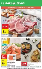 Catalogue Carrefour Market page 4: LE PORC FRANÇAIS €3,29, ASC Saumon €9,99