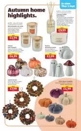 Aldi leaflet | Special Buys Page 9: Autumn Decorative Ceramic €2,99, Hotel Collection Premium Candle/Reed Diffuser €9,99