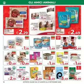 Volantino Eurospar Pagina 18: Bocconcini Lechat Tonno e pesce €1,49, Crocchette per cani mini ULTIMA €3,49