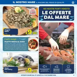 Volantino Eurospar Pagina 5: Vongole lupino €9,90, Orate €9,90