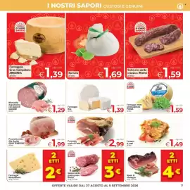 Volantino Eurospar Pagina 7: Prosciutto crudo di Fonni €2,99, Burrrata all'etto €1,69