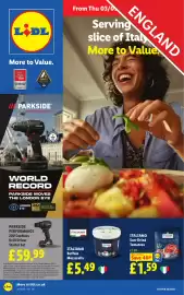 Lidl leaflet week 36 Page 1: Italiamo sun-dried tomatoes €1,59, Italiamo buffalo mozzarella €5,49