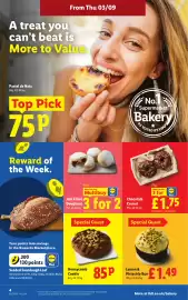 Lidl leaflet week 36 Page 4: Chocolate Cronut €1,75, Honeycomb Cookie €0,85