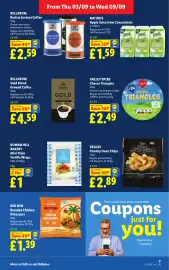 Lidl leaflet week 36 Page 7: Naturis apple juice from concentrate €1,59, Red Hen breaded chicken dinosaurs €1,39