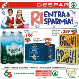 Volantino Despar Pagina 1: CAFFÈ MOTTA €9,90, SAMMONTANA Gruvi 4 Stecchi €2,89