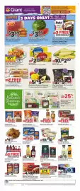 Giant Food weekly ad week 35 Page 1: Friendly's ice cream €6,00, Simply Orange, Cranberry, Apple or Grapefruit Juice €8,00