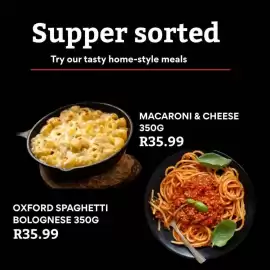 Oxford Freshmarket catalogue Page 6: Macaroni & Cheese €35,99, Oxford Spaghetti Bolognese €35,99