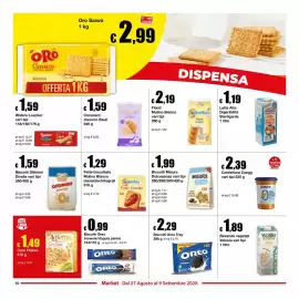 Volantino Sì con te Market Pagina 10: Biscotti Oreo Tray €2,29, Fette biscottate Mulino Bianco classiche/integrali €1,29