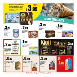 Volantino Sì con te Market Pagina 14: Contorno Leggerezza misto benessere Orogel €1,99, Cono Mancuso panna/cacao €2,29
