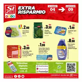 Volantino Sì con te Market Pagina 16: Dash liquido classico/smacchiante €8,90, Pisellini primavera Findus €3,39