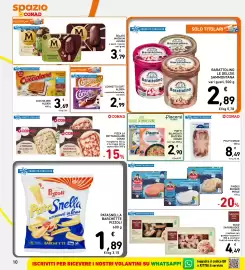 Volantino Spazio Conad settimana 35 Pagina 10: Cucciolone Algida €3,69, Cornetto Soft Algida cookies&chocolate, caramel €2,99