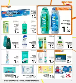 Volantino Spazio Conad settimana 35 Pagina 17: Bagnoschiuma Pino Silvestre €1,79, Sapone liquido Palmolive €1,99
