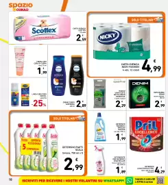Volantino Spazio Conad settimana 35 Pagina 18: Sgrassatore Candeggina Chanteclair €1,89, Crema viso Cera di Cupra rosa €1,99