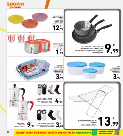 Volantino Spazio Conad settimana 35 Pagina 22: Bicchieri in vetro Vivalto €1,99, Contenitori cucina colorati €3,99