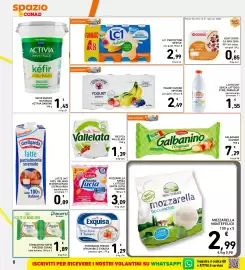 Volantino Spazio Conad settimana 35 Pagina 8: Yogurt cremoso due bontà conad €0,85, Stracchino kefir Piacersi Conad €1,89