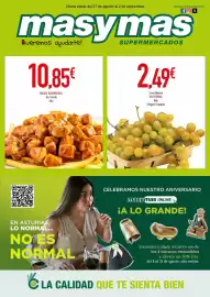 Folleto Masymas semana 35 Página 1: Victoria - uva blanca €2,49, Raxo adobado €10,85