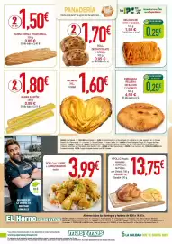 Folleto Masymas semana 35 Página 6: Barra bastón €1,80, Empanada rellena de bacon y chorizo €4,50