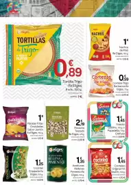 Folleto Supermercados El Jamón Página 18: Eliges aceitunas verdes rellenas de pimiento €1,35, Ifa Eliges nachos €1,00