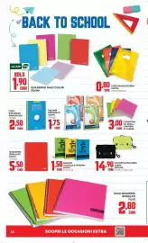 Volantino Panorama Pagina 22: Maxi quaderni spiralati fluo €2,80, Blocco "Schizza e Strappa" Favini €1,50