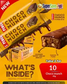 Super Save catalogue Page 3: Choco Munch Power Bite €10,00