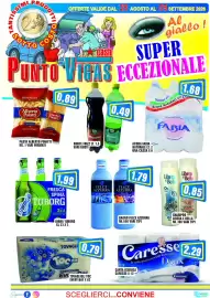 Volantino Punto Vigas Pagina 1: Birra Tuborg €1,99, Carta igienica Caresse €2,29
