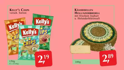Winkler Markt Flugblatt Seite 1: Kelly's Chips €2,19, Käserebellen Holunderrebell €2,89