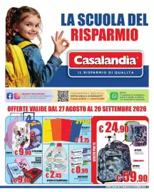 Volantino Casalandia Pagina 1: Astuccio 3 zip €9,90, APPACK Zaino Trolley €59,90