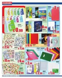 Volantino Casalandia Pagina 8: Foderina per quaderni Rioplast €0,99, Divisori neutri Favorit €1,50
