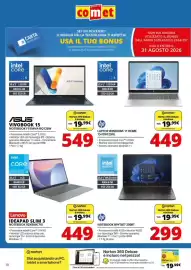 Volantino Comet Pagina 10: Hp Laptop Windows 11 Home €449,00, HP NOTEBOOK B9YT6ET 250RT €299,00