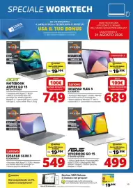 Volantino Comet Pagina 13: ASUS VIVOBOK GO 15 €499,00, Lenovo IDEAPAD SLIM 3 €549,00