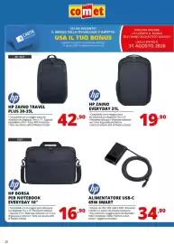 Volantino Comet Pagina 20: HP Zaino Travel Plus 30-35L €42,90, HP Zaino Everyday 21L €19,90