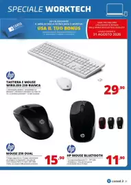 Volantino Comet Pagina 21: HP Mouse Bluetooth €11,90, Hp Tastiera e mouse wireless 230 bianca €29,90