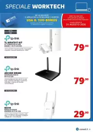 Volantino Comet Pagina 23: Tp-link RE315 Range Extender ONEMESH Wi-Fi AC1200 €29,90, Tp-link TL-WPA7817 KIT €79,90