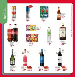 Encarte Bistek Supermercados Página 10: Refrigerante coca cola €6,49, Frisante espanhol joven €33,26