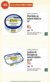 Catalogue La Vie Claire page 16: Phare d'Eckmühl Thon blanc au naturel réduit en sel €4,99