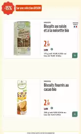 Catalogue La Vie Claire page 24: Bisson Biscuits au raisin et à la noisette bio €2,97